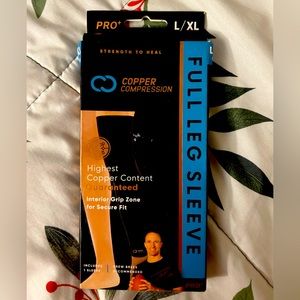 Copper compression sleeve for leg